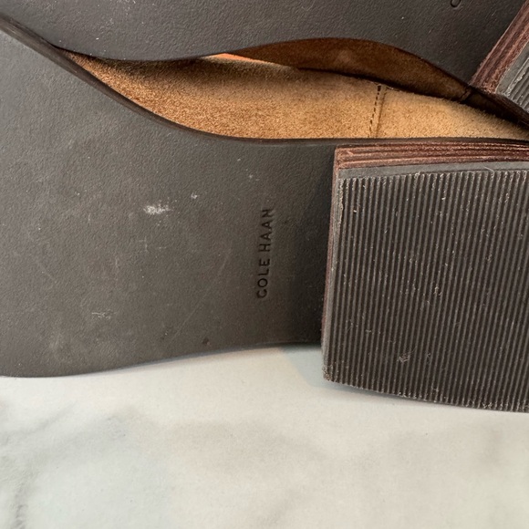 Cole Haan 7 Brown Suede Booties Ankle Pull on Boots - Picture 6 of 8